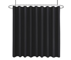 Hotel Quality Fabric Shower Curtain Liner Water Resistant Weighted Bottom Hem