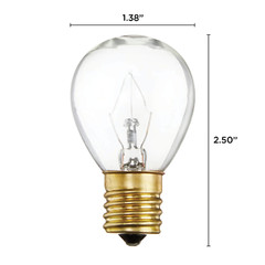 10 Pack 25S11/N Clear Hi-Intensity Indicator Sign S11 25W 120V Intermediate E17