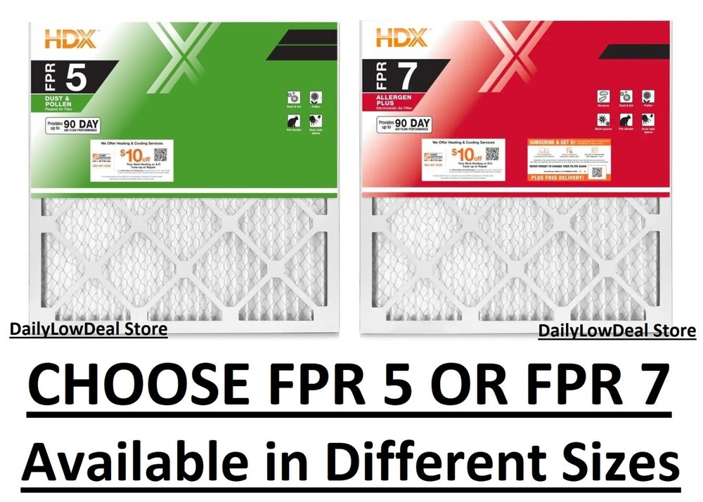 Air Filters Replacement for AC – Standard Pleated FPR 5 OR FPR 7 – CHOOSE 1 or 4