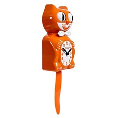ORANGE HARVEST KIT CAT CLOCK 15.5″ Free Battery MADE IN USA Kit-Cat Klock NEW