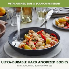 GreenPan Valencia Pro Hard Anodized Fry Pan Skillet Set 3 Piece Ceramic Nonstic