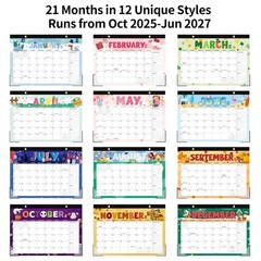 Desk Calendar 2026, 21 Months Runs from January 2026 to September 2027 Large …