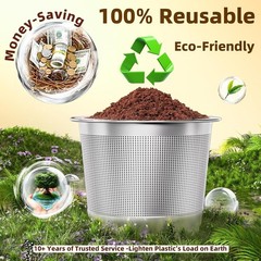 4 Pack Reusable K Cups Keurig 1.0 Stainless Steel Coffee Pod Filter BPA Free