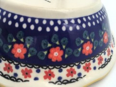 PIONEER WOMAN Stoneware Salad Bowl Plate White Yellow RED Floral Design