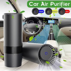 Mini Car Air Purifier True HEPA Air Purifier Ionizer Portable Air Cleaner Black