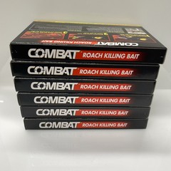6X COMBAT Roach Killing Bait Kills Small & Large Roaches Non-Stop 6 Stations