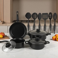 13PCS Nonstick Kitchen Pots & Pans Set Induction Cooking Pot Kitchen Utensils US