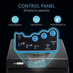 2 in 1 Countertop Ice Cube Maker 48lbs/Day with Water Dispenser Combo Machine