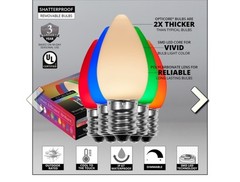 OptiCore C7 Opaque Multicolor LED Light Bulbs New 25 Pack Xmas Volume Discounts