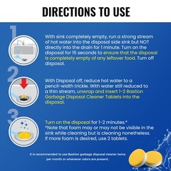 Foaming Garbage Disposal Cleaner Deodorizer Tablets – 24 Pack (1 Year Supply)