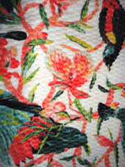 OPALHOUSE JUNGALOW FLORAL BIRDS TEAL GREEN YELLOW WHITE (2) hand TOWELs 15×25