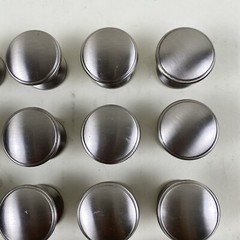 Round Brushed Nickel Silver Cabinet Drawer Knob Pull Handle – Lot of 24