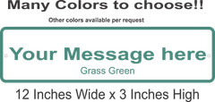 Personalized Custom Aluminum Sign Customized With Your Message 12 In x 3 In