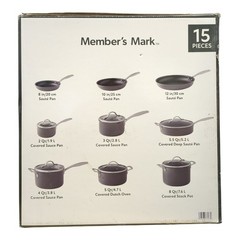 Member’s Mark Hard Anodized Aluminum Cookware Set, 15 Piece