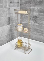 3-Tier Freestanding Shelf Shower Caddy Satin 10.3 in. x 6.5 in. x 25.9 in.