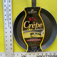 de Buyer 26 Cm (10″) Crepe Pan “Choc,Aluminum w Non-Stick Coating.Made in France