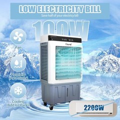 Evaporative Swamp Cooler w/ 5.3 Gallon Water Tank Cooling Tower Fan for Outdoor