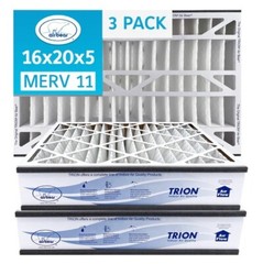 Trion Air Bear 259112-104 (3-Pack) – 16″ x 20″ x 5″ Pleated Air Filter, MERV 11