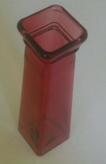 Red Flower Vase 2.36 In D X 7.68 IN H For Weddings/Birthdays/Valentines Day-NEW