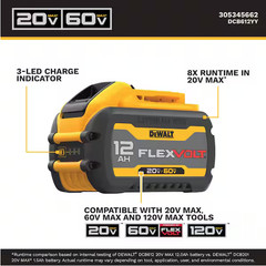 DEWALT FLEXVOLT 20V/60V MAX Lithium-Ion 12.0Ah Battery DCB612