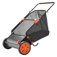 Uimoso Push Lawn Sweeper 30 in with 12 cu. ft. Hopper for Leaves Collection