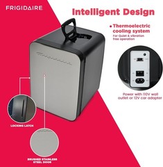 Frigidaire Portable 10L, 15-can Mini Fridge Stainless Steel EFMIS183-B-SS