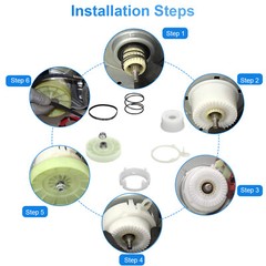 W10721967 Washer Pulley Clutch Kit & W10006384 Washing Drive Belt for Whirlpool