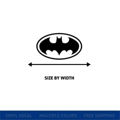 BATMAN Logo Vinyl Decal Sticker Car and Any Surface Multiple Colors & Sizes