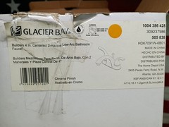 Glacier Bay 505 838, Builders 8″ Wide Spread Bath Faucet Chrome Open Box,