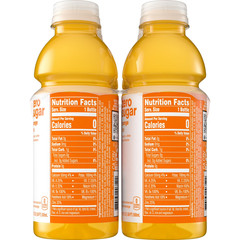 vitaminwater Rise Zero Sugar Orange Flavored Water Beverage, 16.9 fl oz, 6 Pack