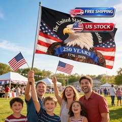 3 Ply 250 Years America Flag – Double Sided Patriotic Eagle 3 X 5 Ft Anniversary