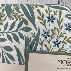 William Morris Shower Curtain Fabric Larkspur Mineral Floral Leaves Botanical