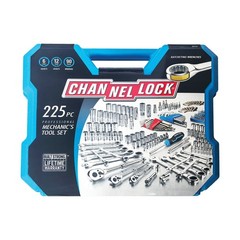 Channellock 225pc Pro Mechanic Tool Set SAE Metric Ratchet Wrenches 1/4 3/8 1/2