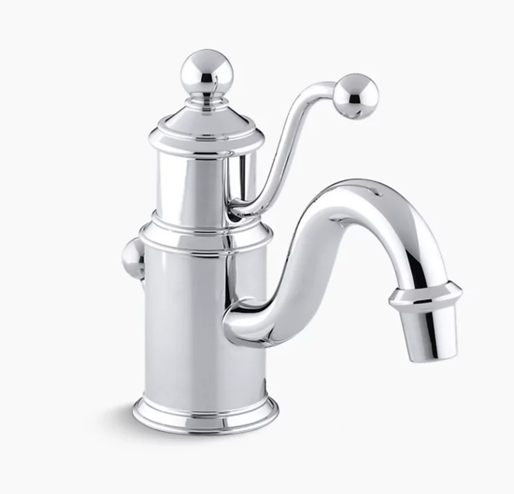 Unused Kohler K-139-CP Antique™ Bathroom Lavatory Faucet Single Lever Pol Chrome
