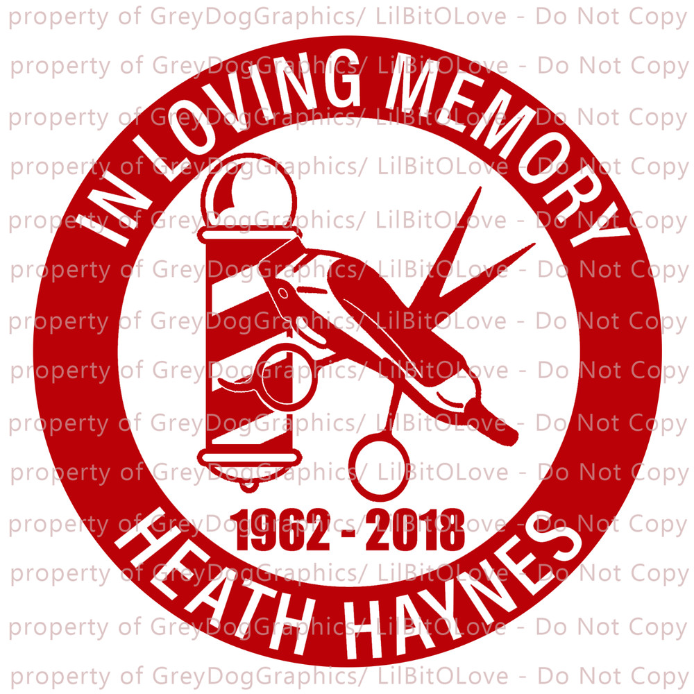 In Memory Barber Customized Name Years Vinyl Decal Sticker Hair Stylist