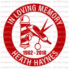 In Memory Barber Customized Name Years Vinyl Decal Sticker Hair Stylist