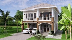 Custom House Plan 9×11 Meter 26×36 Feet 5 Beds 3 Baths Hip Roof (A4 Hard Copy)