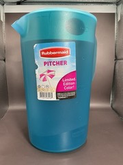 Rubbermaid 1 Gallon/3 Liters Pitcher Teal Blue Limited Edition Color With Lid