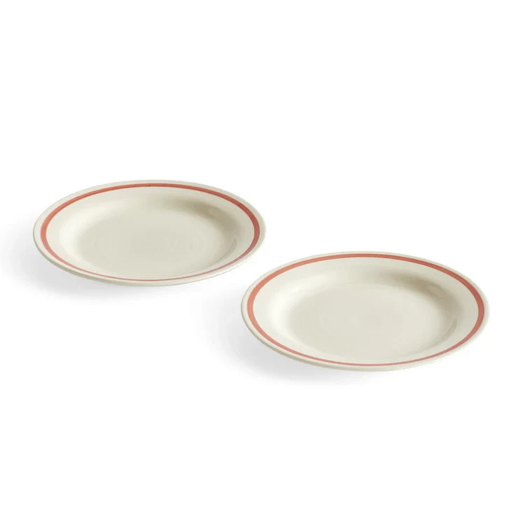 HAY Sobremesa Laila Gohar Plates 18.5 cm Set Of 2 Red NEW