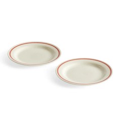 HAY Sobremesa Laila Gohar Plates 18.5 cm Set Of 2 Red NEW