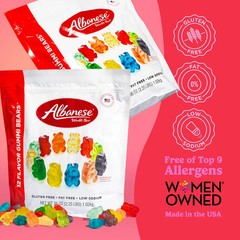 Albanese World’s Best 12 Flavor Gummi Bears, Family Size Share 36 oz, Candy