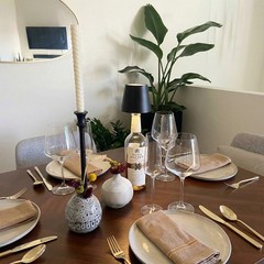Wine Bottle LED Lamp Rechargeable 3 Colors Touch Dimmable Table Light Black
