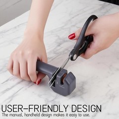 Pull-Through Knife Sharpener W/ 2 Stages Coarse & Fine Sharpening Tool Kitchen