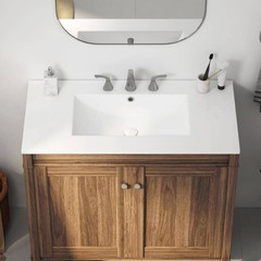 Eridanus Tucson 36″x18″ Vitreous China Vanity Top White Single Sink 3-Hole 8″