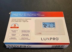 LuxPro P621U Thermostat for Heat & AC and Heat Pumps 2 Stages Heat 1 Stage Cool
