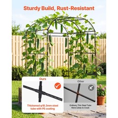 Uimoso Cucumber Trellis U-Shape Arch for Vines Climbing 71.26 x 64.96 x 82.68 in
