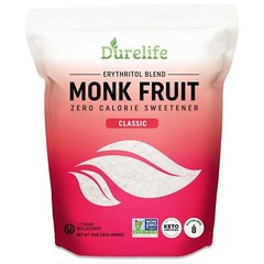 Durelife Monk Fruit Sweetener, Classic – White Sugar Substitute, 10 lb Bulk