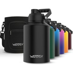 1 Gallon Insulated Water Bottle – 128oz Leak Proof Stainless Steel Water Jug