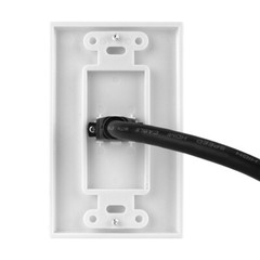 2-Pack 1-Port HDMI Wall Plate in White (4K UHD, ARC, and Ethernet Pass-Thru Supp
