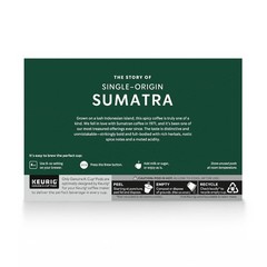 Starbucks K-Cup Coffee Pods, Dark Roast Coffee, Sumatra for Keurig Brewers, 100%